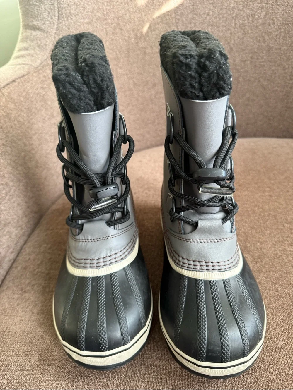 Sorel Kids Grey and Black Waterproof Winter Boot